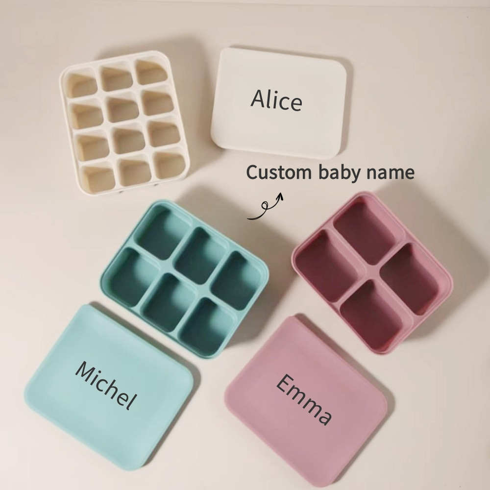 Food Storage Name - Personalized Baby Food Freezer Tray with
