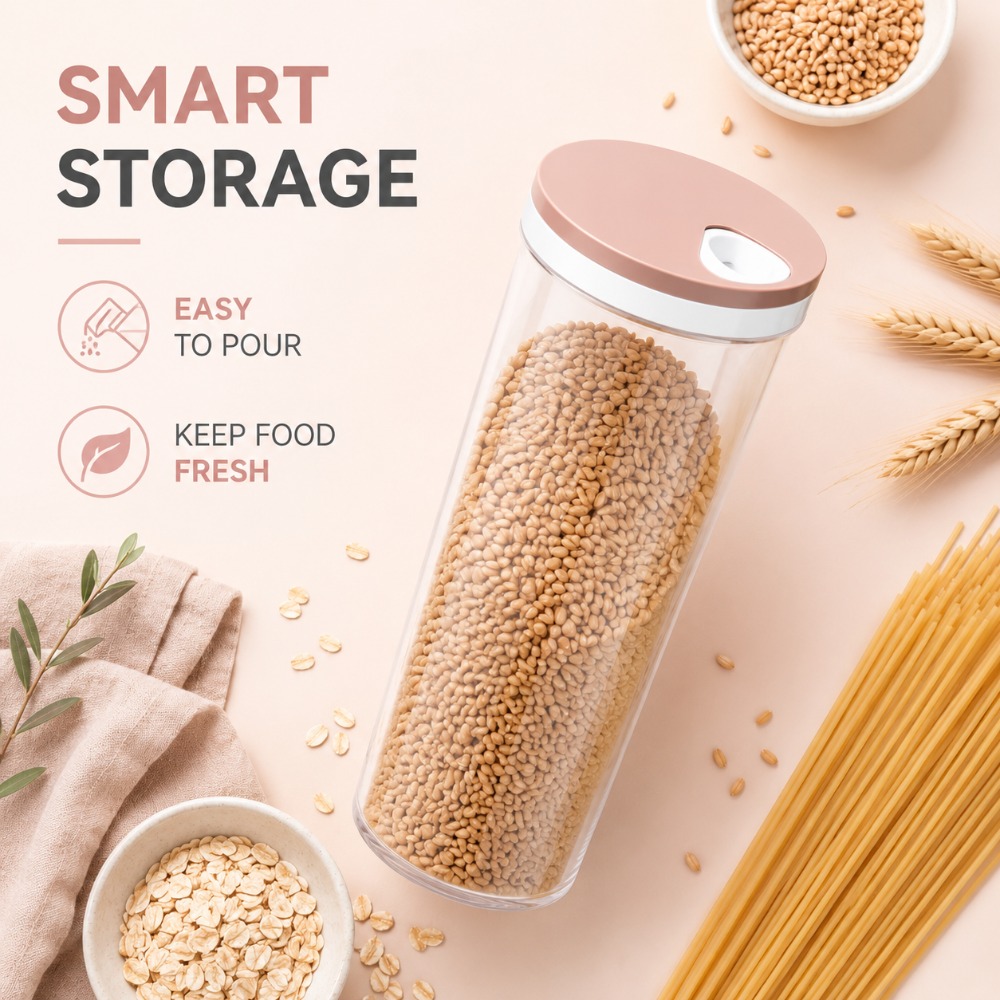 Food Storage In Cabinets - Airtight Noodle Storage Box 1 3PCS