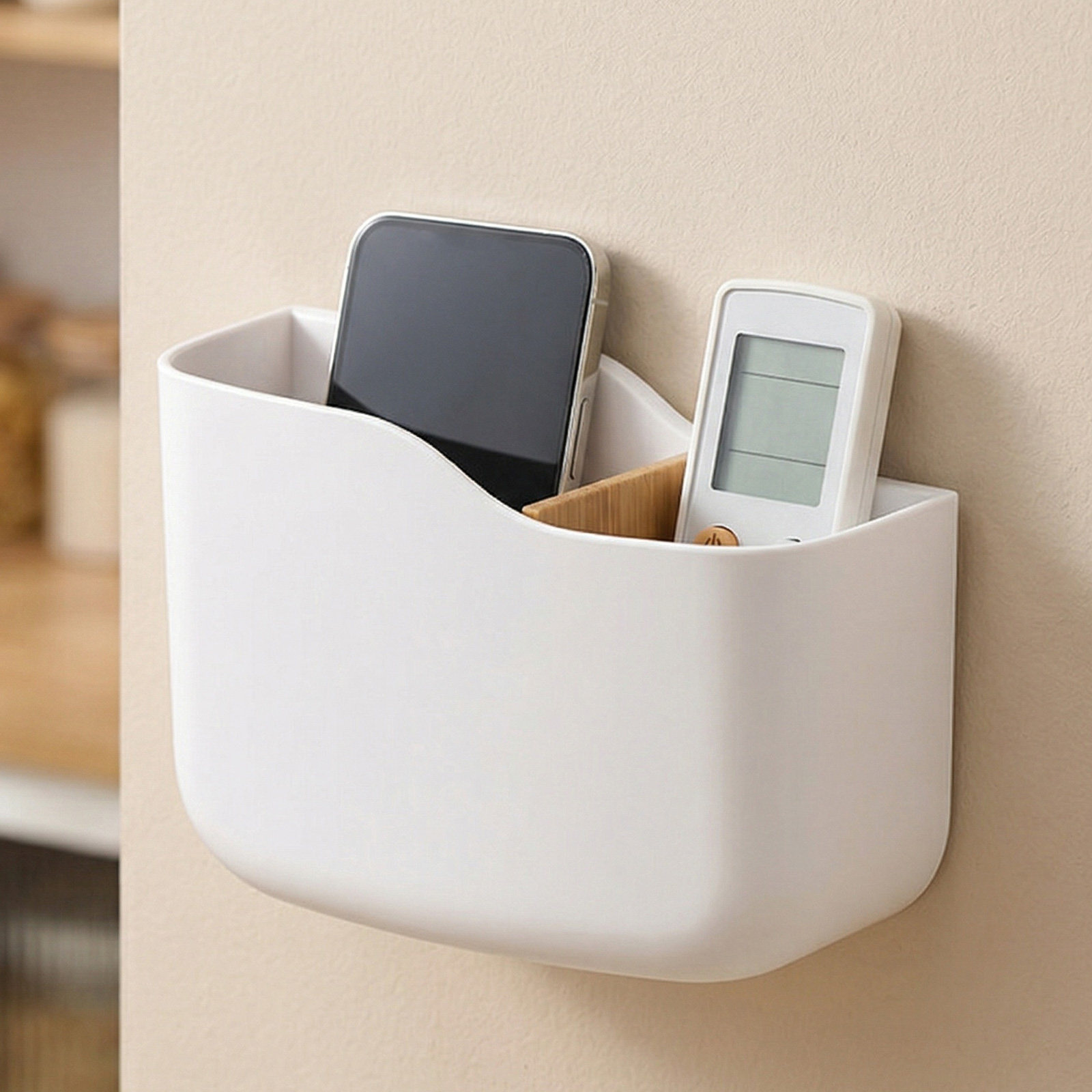 3Pcs Remote Control Holder Wal - Food Storage With Dividers 评论和价格