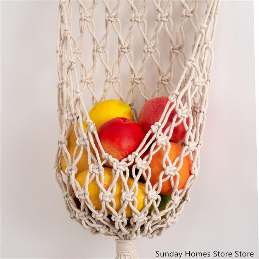 Macrame  Fruit  Storage Basket - Food Storage In Cabinets 评论和价格