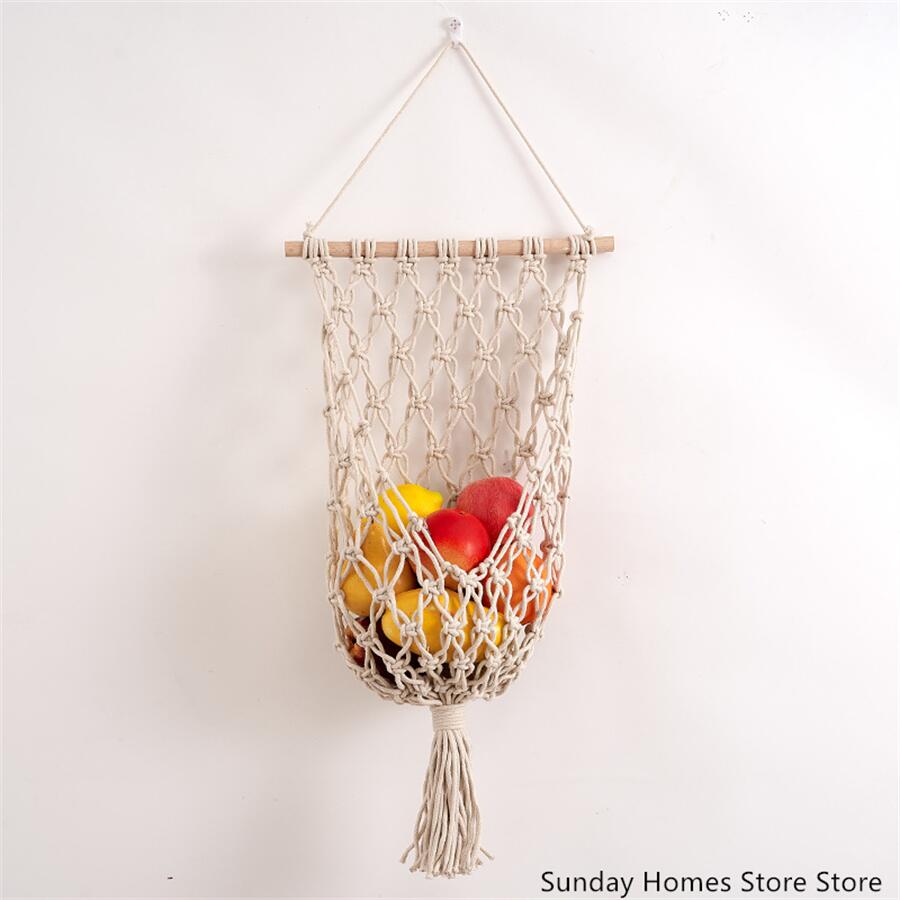 Macrame  Fruit  Storage Basket - Food Storage In Cabinets 评论和价格
