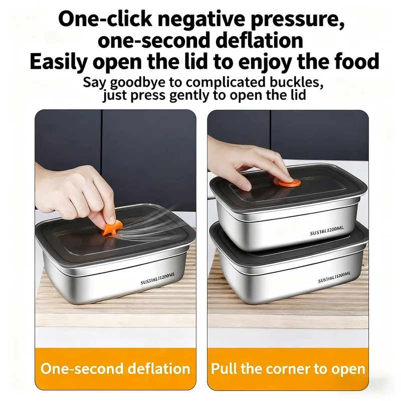 Large Capacity Stainless Steel - Food Storage Box Large 评论和价格