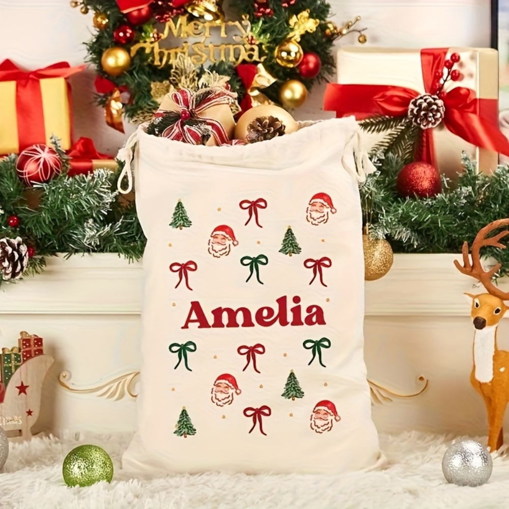 Personalised Simple Santa & Ch - Food Storage Name 评论和价格