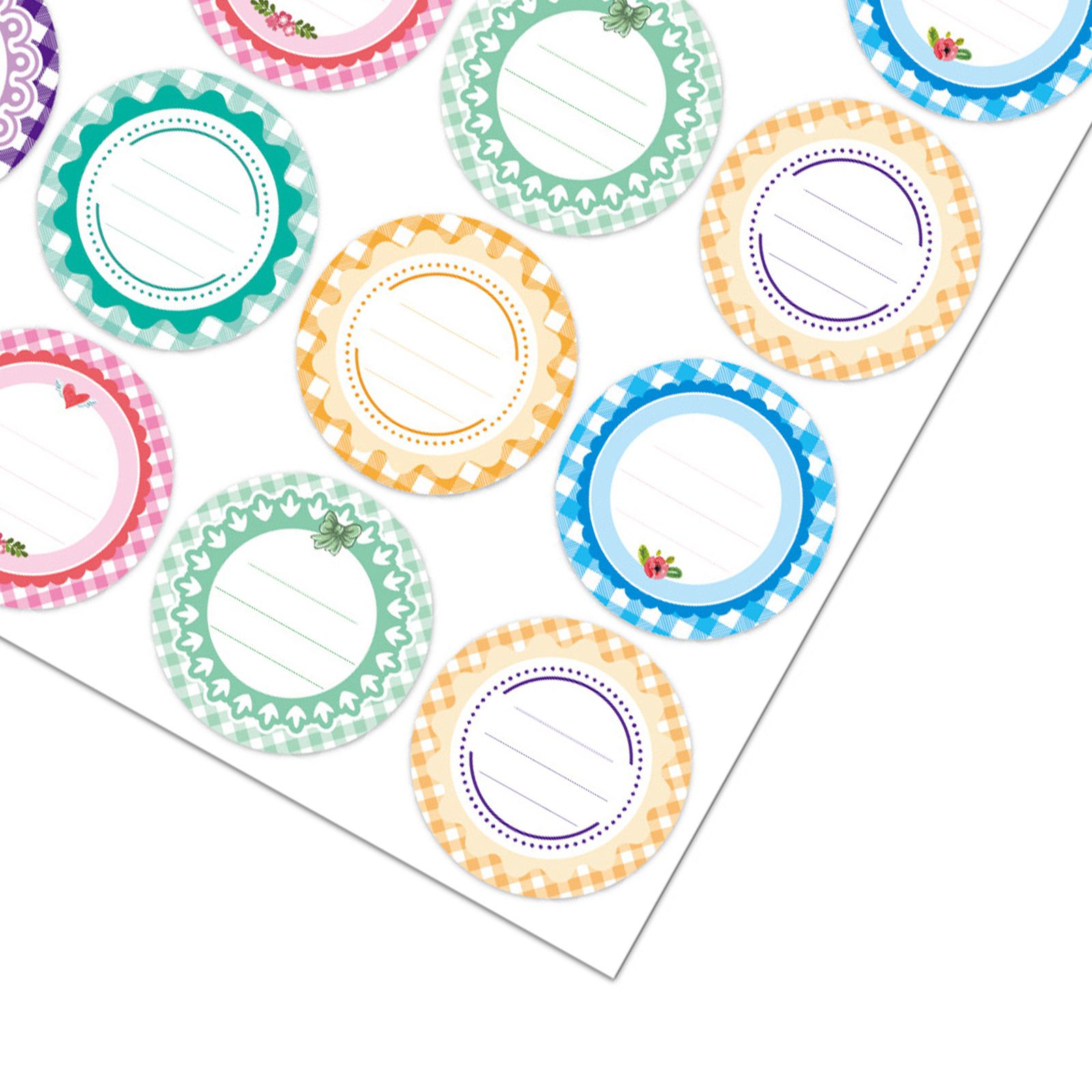 20Sheets Colored Round Waterpr - Food Storage Jar Labels 评论和价格