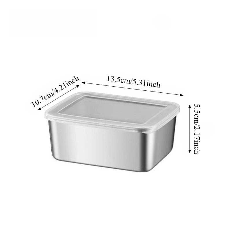 3/6Pcs Stainless Steel Rectang - Food Storage Stainless Steel 评论和价格