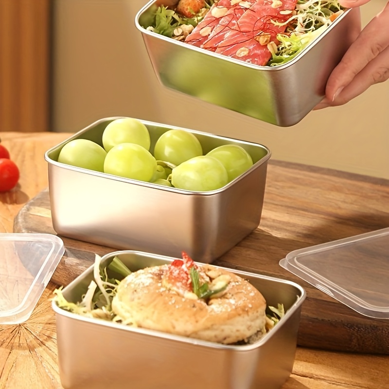 3/6Pcs Stainless Steel Rectang - Food Storage Stainless Steel 评论和价格