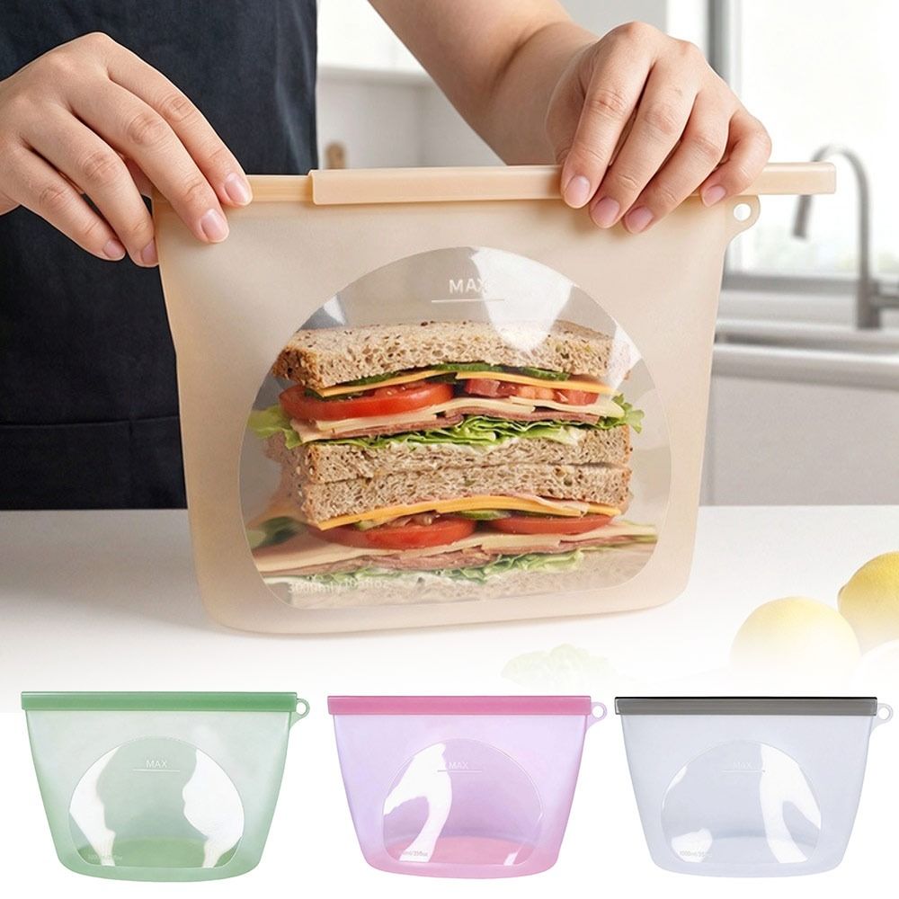 Silicone Food Preservation Bag - Food Storage Zipper Bags 评论和价格
