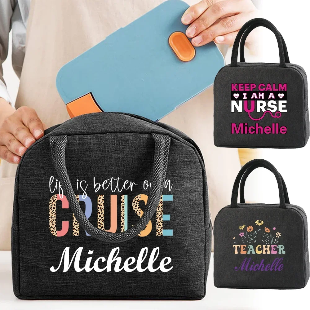 Customize Free Name Lunch Bag  - Food Storage Name 评论和价格