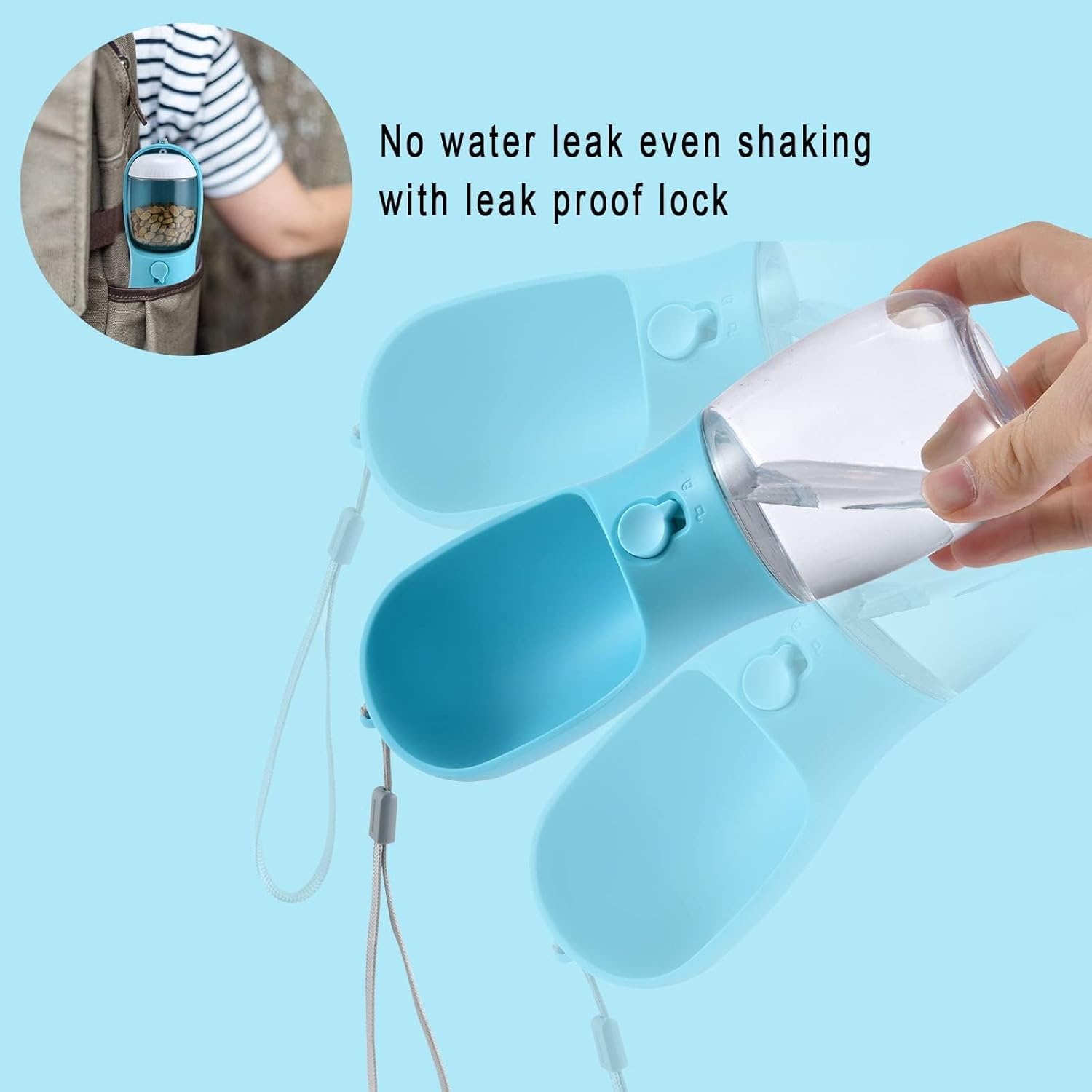 Dog Water Bottle with Food Con - Food Storage Necessities 评论和价格