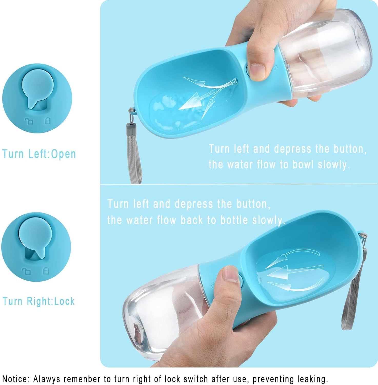 Dog Water Bottle with Food Con - Food Storage Necessities 评论和价格