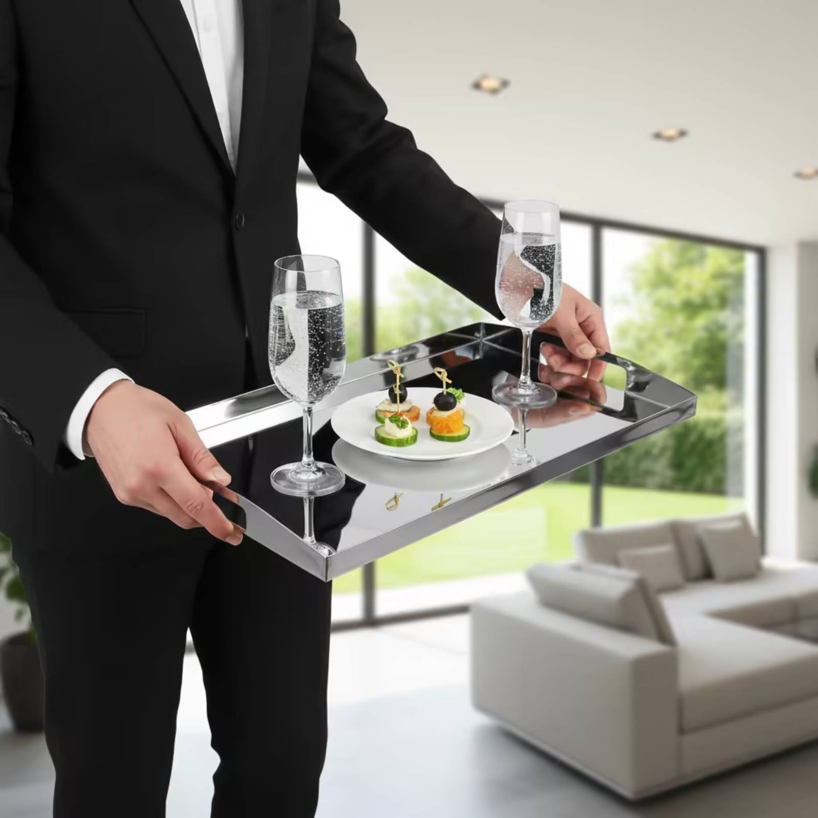 Stainless Steel Tray Silver Tr - Food Storage Stainless Steel 评论和价格