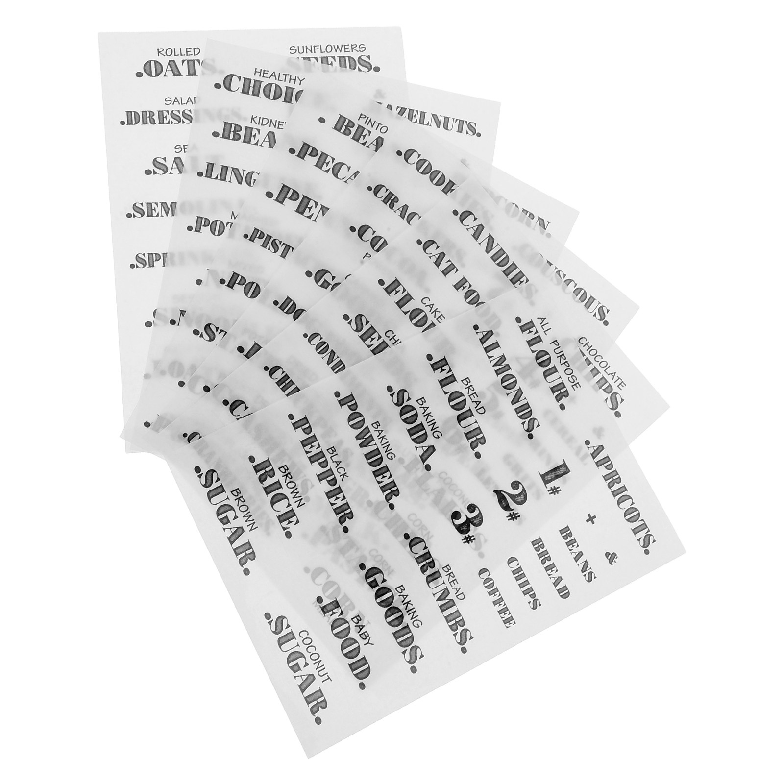 6Sheets Clear Waterproof Kitch - Food Storage Jar Labels 评论和价格