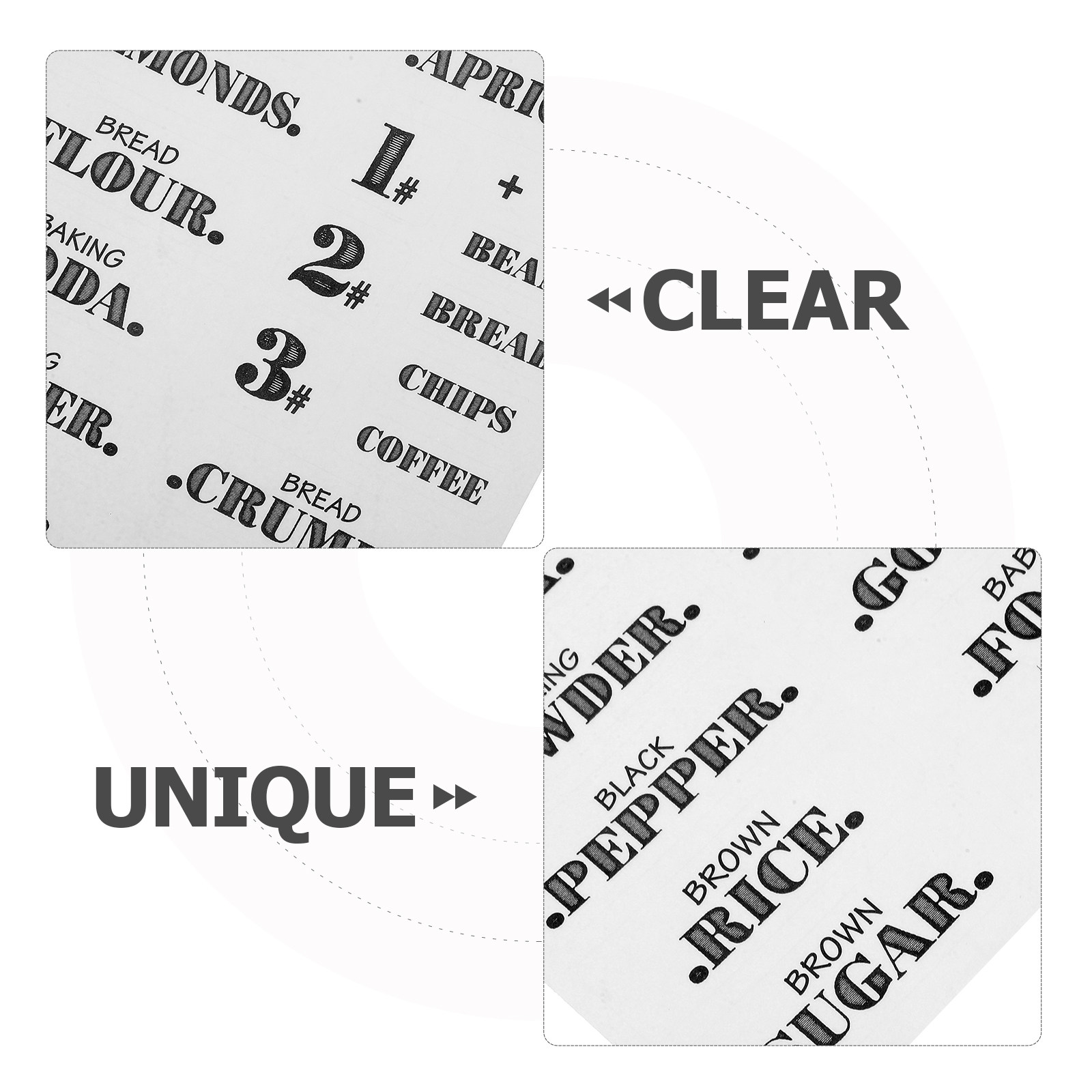 6Sheets Clear Waterproof Kitch - Food Storage Jar Labels 评论和价格