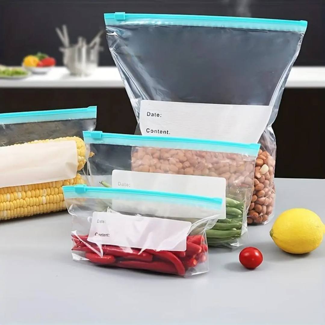 60pcs Reusable Fridge Fresh Ba - Food Storage Zipper Bags 评论和价格