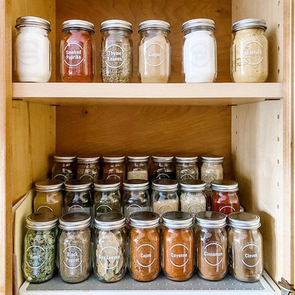 144 Pcs/set Transparent Spice  - Food Storage Name 评论和价格