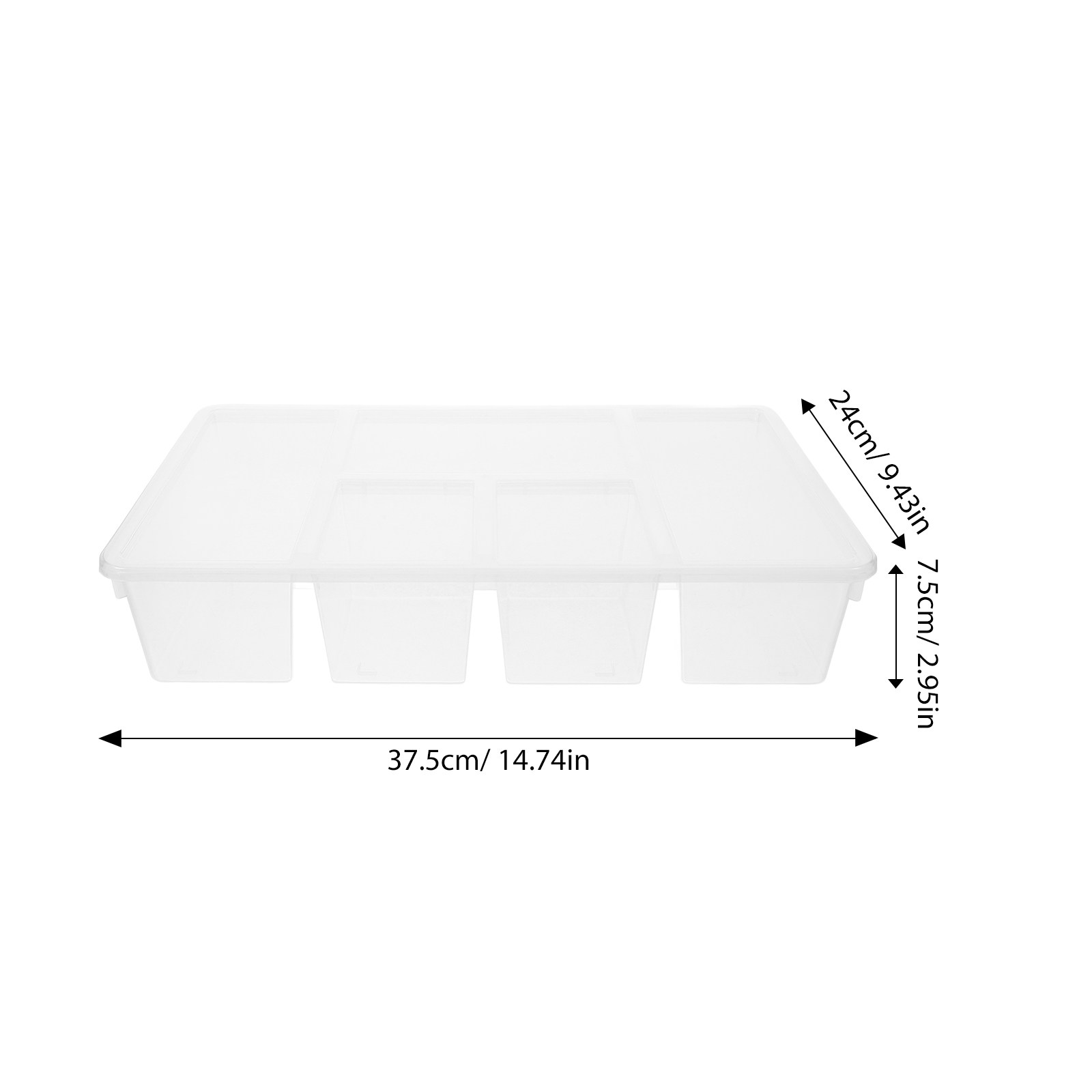 5 Compartment Veggie Tray Food - Food Storage With Dividers 评论和价格