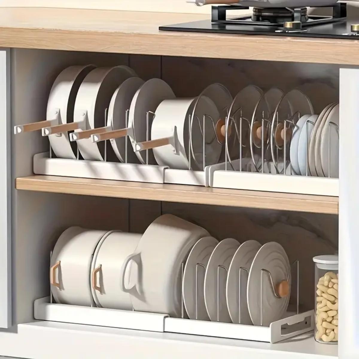 Expandable Kitchen Pot Pan Org - Food Storage In Cabinets 评论和价格