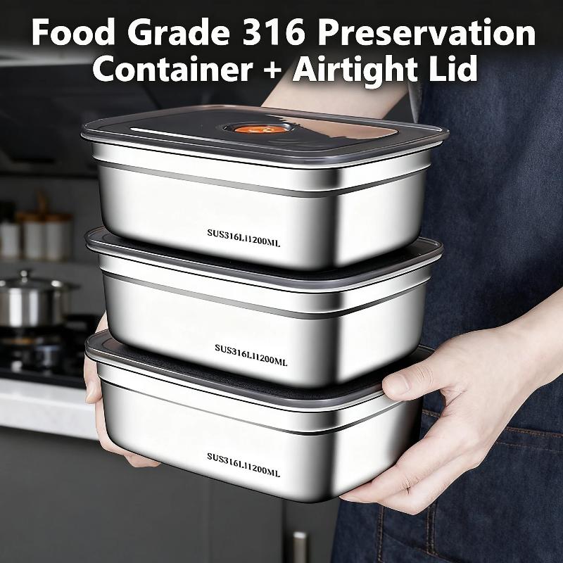 Stainless Steel Lunch Box Food - Food Storage Box Large 评论和价格
