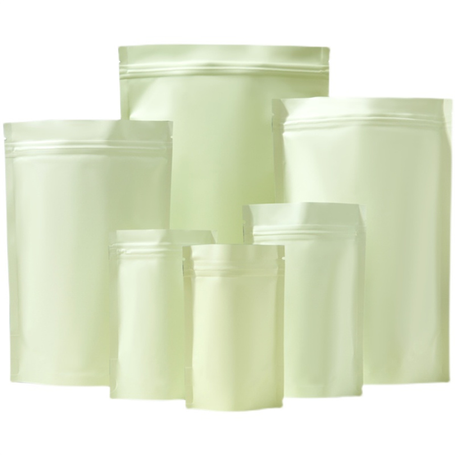50/100PCS Matte Pale Yellow Zi - Food Storage Zipper Bags 评论和价格