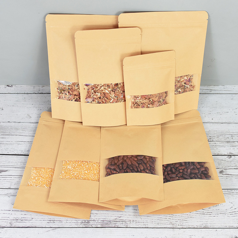 20/50pcs Kraft Paper Zip Lock  - Food Storage Zipper Bags 评论和价格