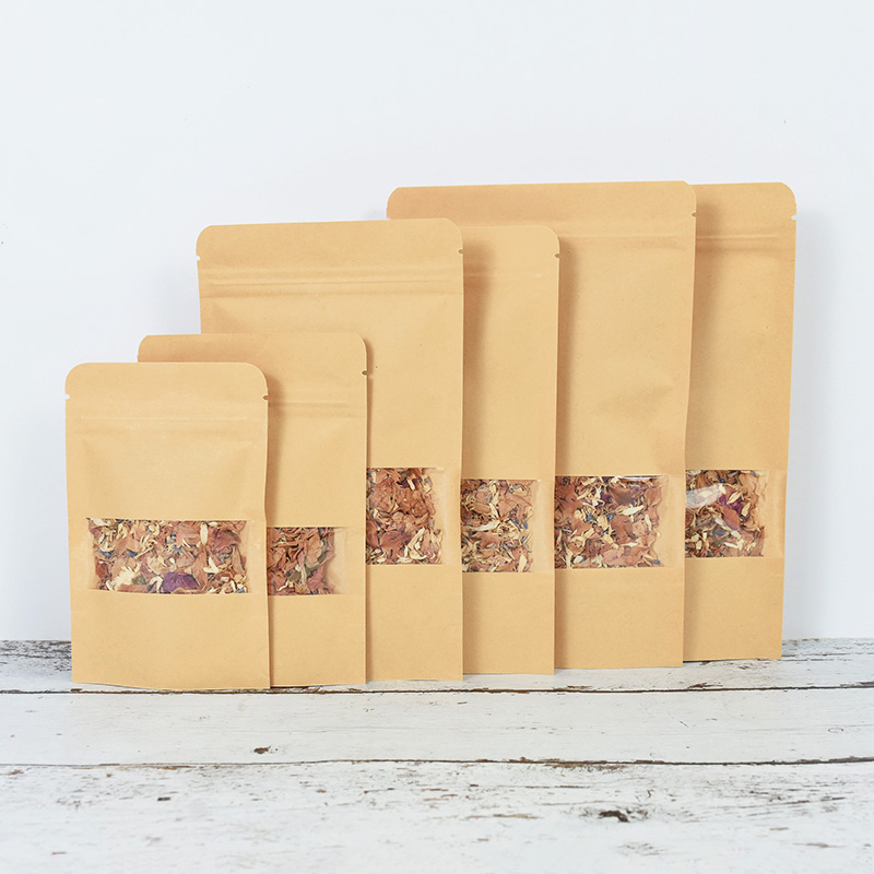 20/50pcs Kraft Paper Zip Lock  - Food Storage Zipper Bags 评论和价格