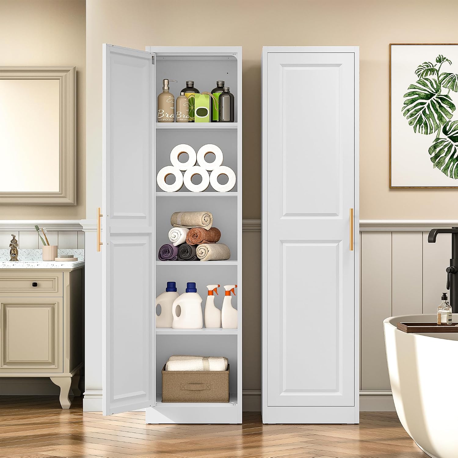 Tall Narrow Storage Cabinet Wi - Food Storage Box Large 评论和价格