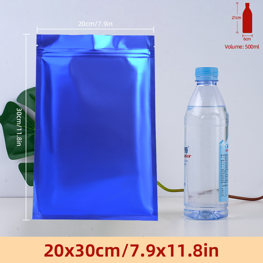 100pcs Matte Blue Foil Zipper  - Food Storage Zipper Bags 评论和价格