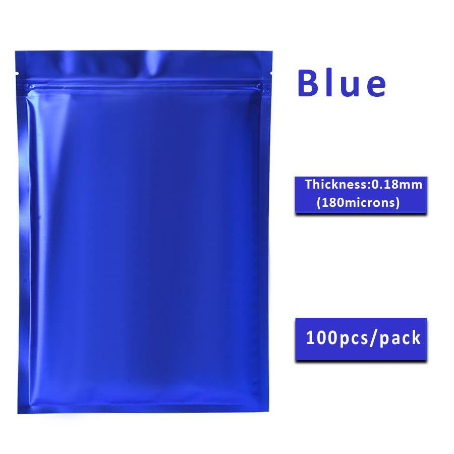 100pcs Matte Blue Foil Zipper  - Food Storage Zipper Bags 评论和价格