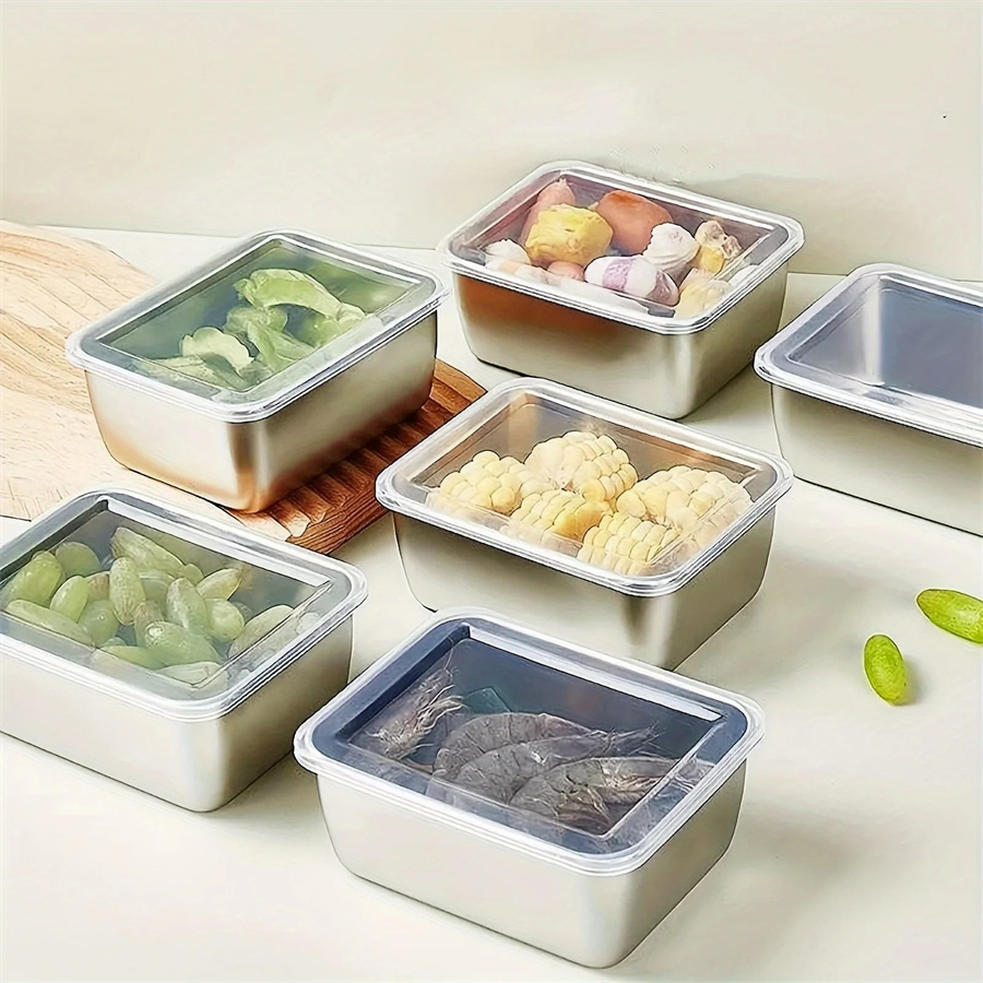 1/3/5pcs Stainless Steel Food  - Food Storage Stainless Steel 评论和价格